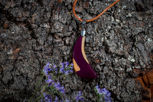 Anhänger Schmuckanhänger Holzschmuck  Harzschmuck Anhänger aus Kirschholz