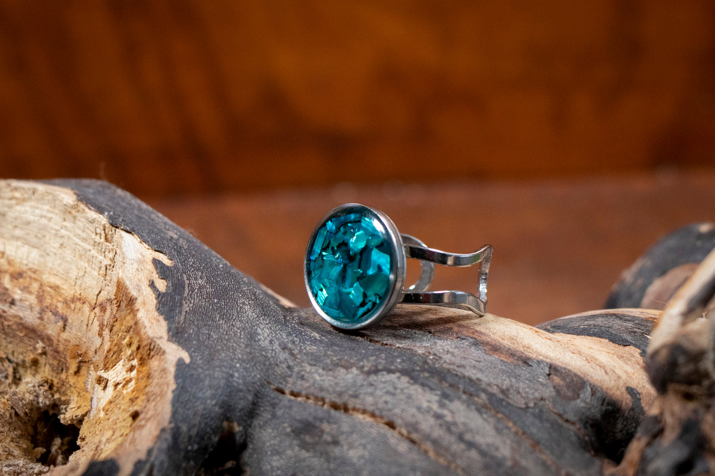 Ring mit türkisen Muschelsplittern (Art. 167)