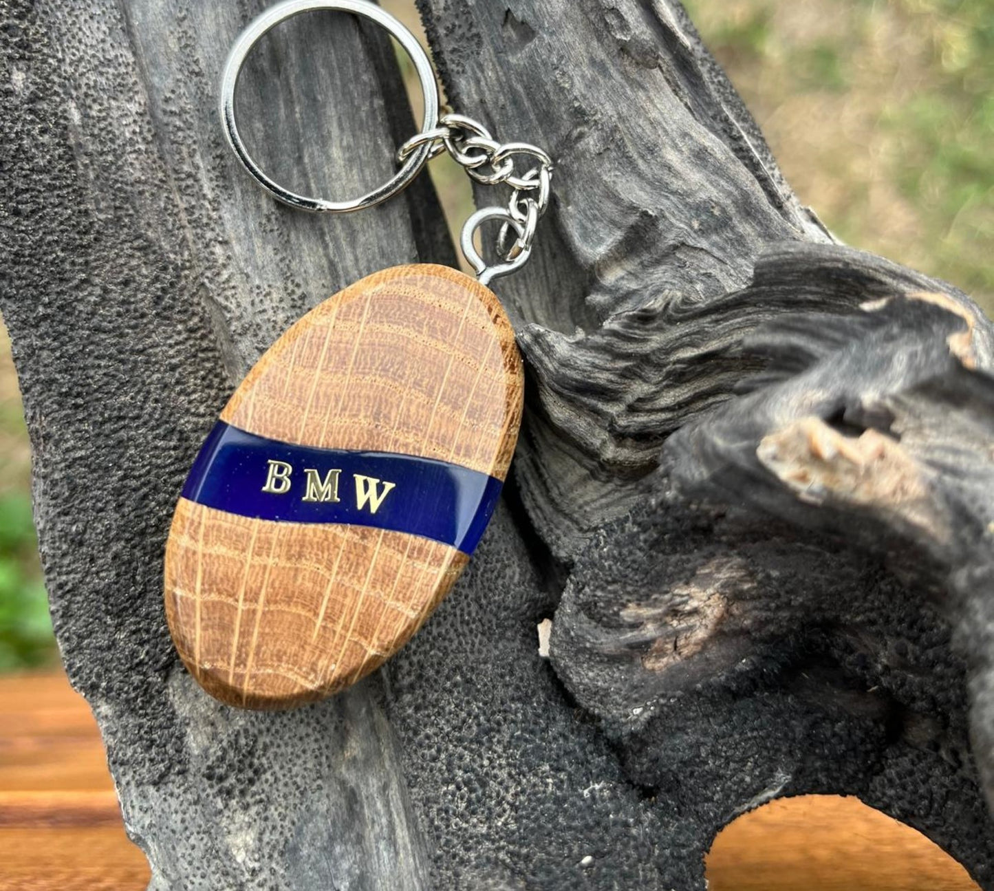 Personalisierter Schlüsselanhänger Holz Harz Anhänger Epoxidharz