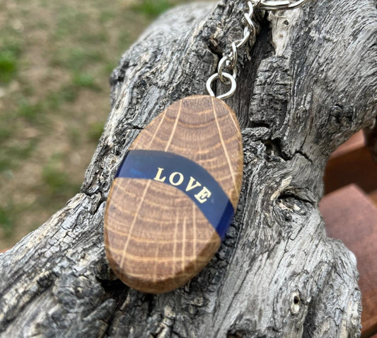 Personalisierter Schlüsselanhänger Holz Harz Epoxidharz Anhänger