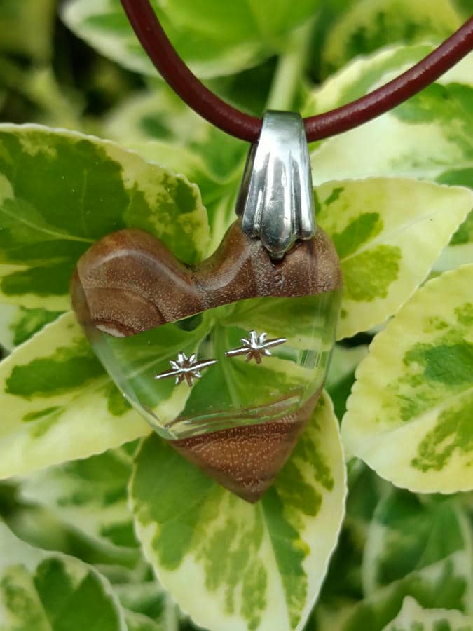 Schmuckanhänger Holzschmuck Holzanhänger Harzschmuck Epoxidharz Anhänger