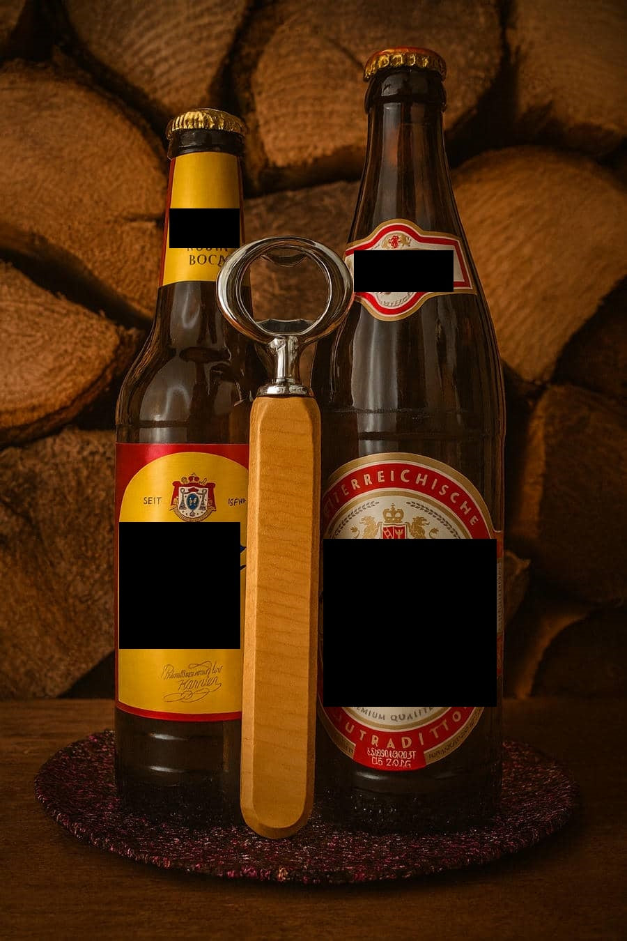 Flaschenöffner Mann Geschenk Jäger Sammler Geschenk Handgemacht Unikat Holz