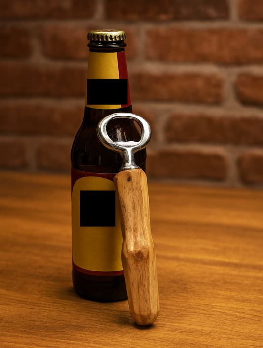 Flaschenöffner Mann Geschenk Jäger Sammler Holz Epoxidharz Harz