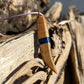 Holzschmuckanhänger in langer spitzer Form aus Apfelbaumholz (Art. 308)