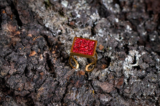 Ring mit Glassplittern - Art 166